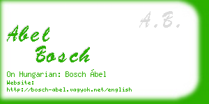 abel bosch business card