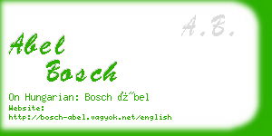 abel bosch business card